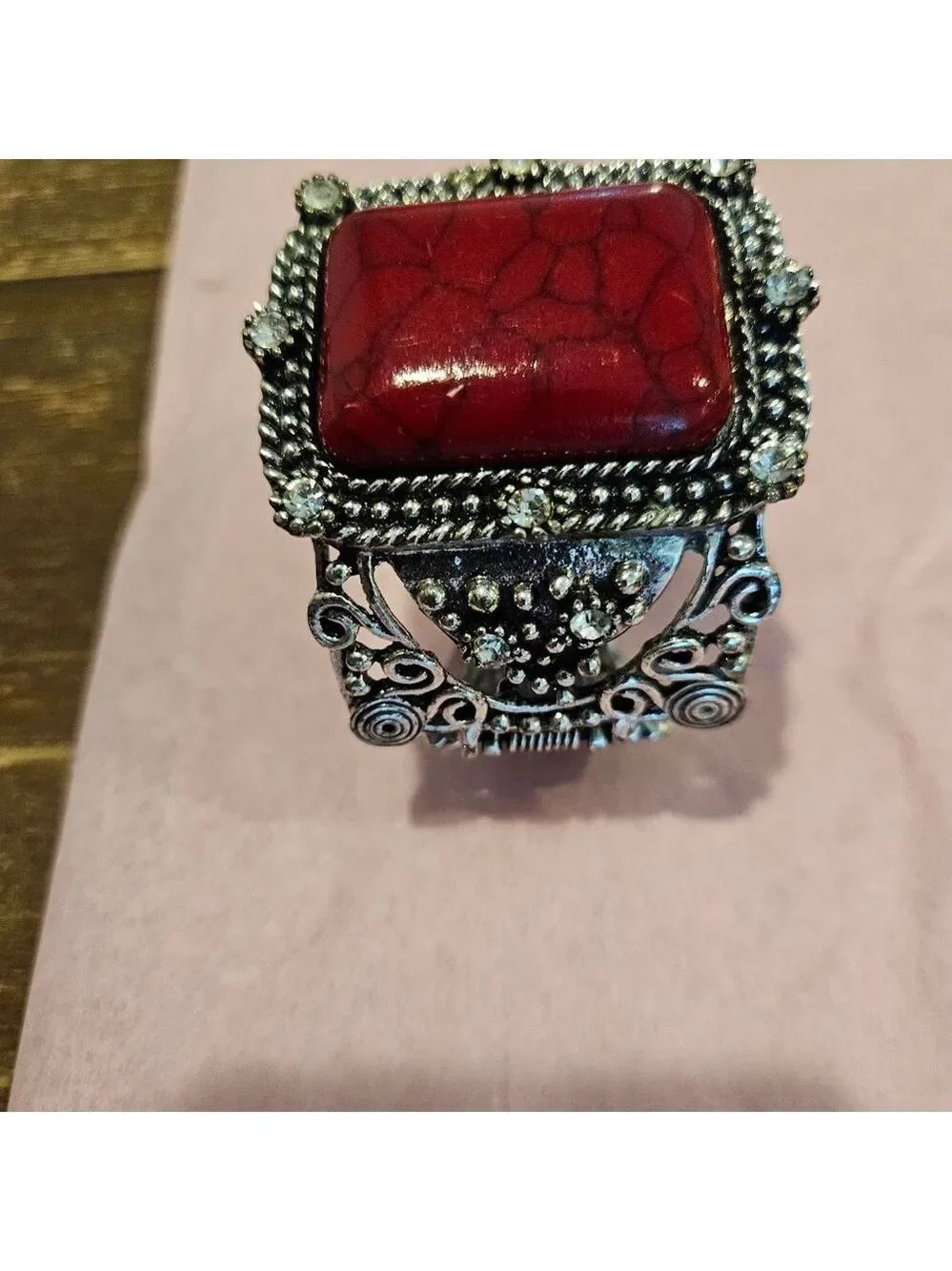 Women's Unbranded Boho Bracelet One Size Red and Silver